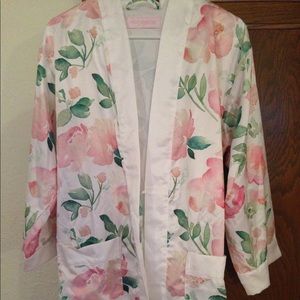 Six Pink and Floral Bridesmaid Kimonos/Wraps